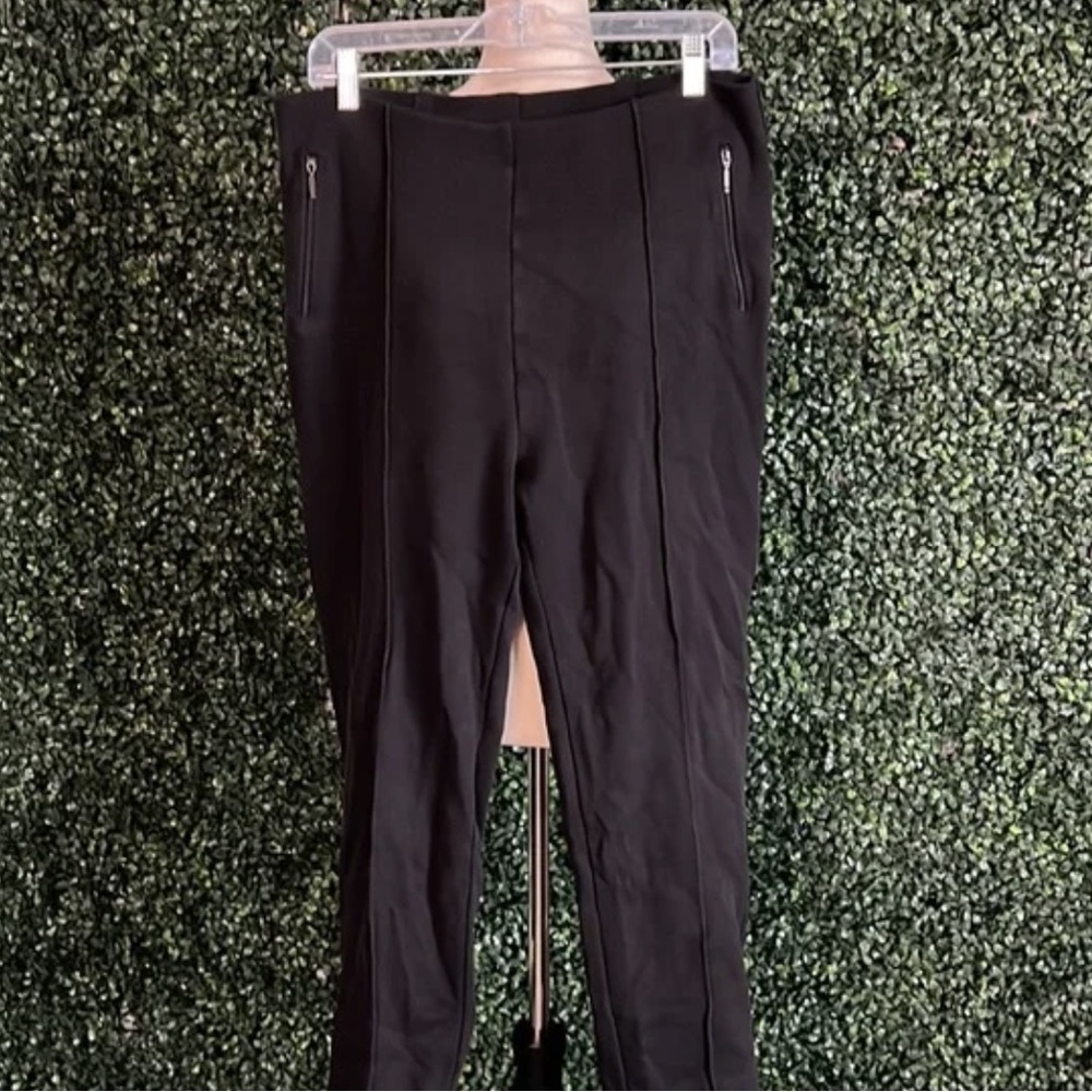 Men's Black Slim Fit Zip Pocket Pants